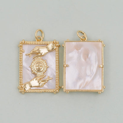 Gold Tarot Charms,18K Gold Fille Tarot Pendant,Tarot Charm Bracelet Necklace for DIY Jewelry Making Supply