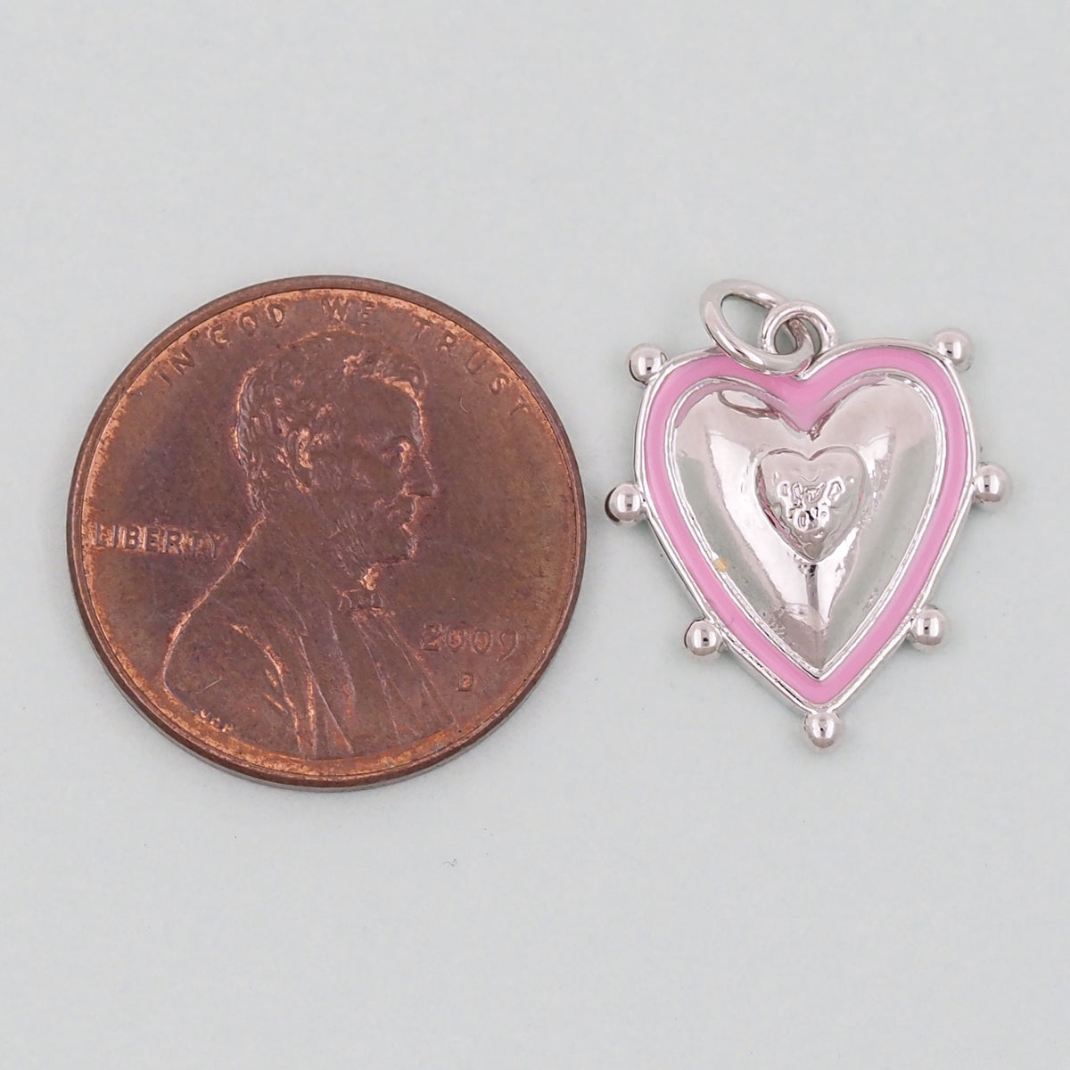 18K Gold Filled Heart Charm Pendant for Jewelry Making