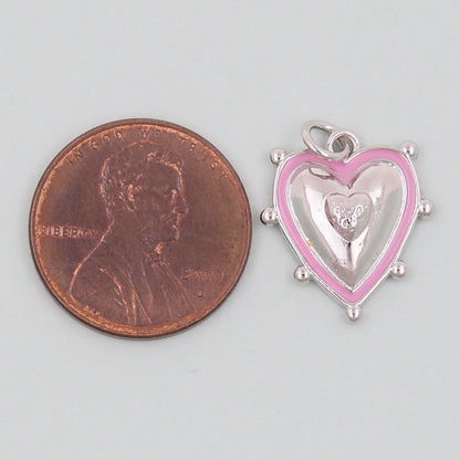 18K Gold Filled Heart Charm Pendant for Jewelry Making