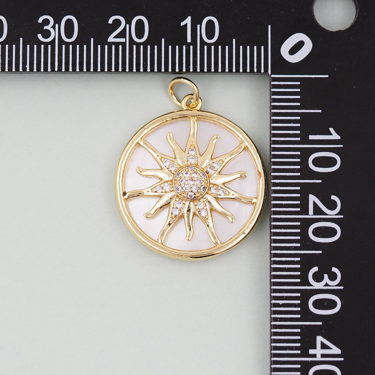 18K Gold Filled Sun Charm Pendant for Jewelry Making