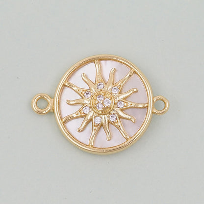 18K Gold Filled Sun Connector for Jewelry Making