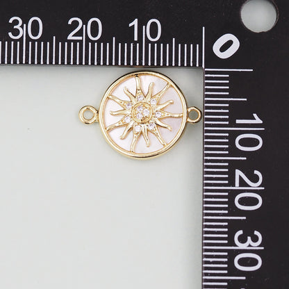 18K Gold Filled Sun Connector for Jewelry Making