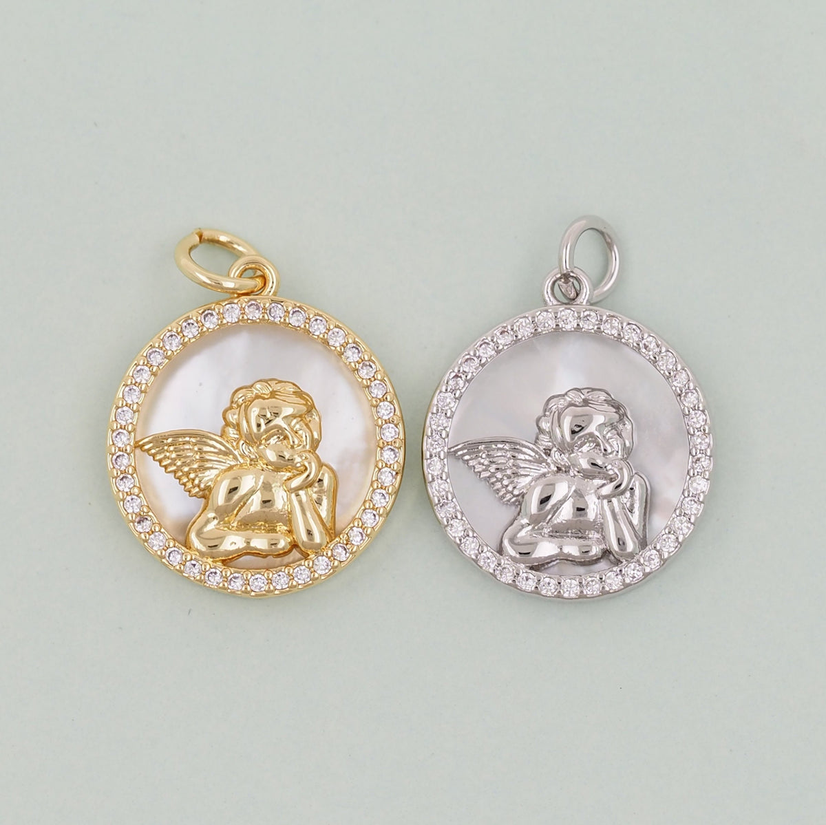 18K Gold Filled Angel Charm Pendant for Jewelry Making