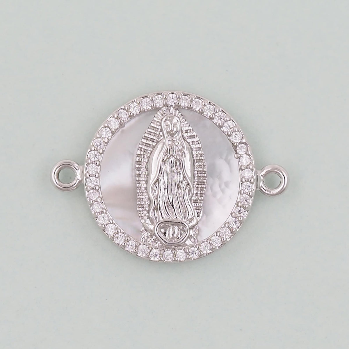 Gold Our Lady of Guadalupe Charms,18K Gold Filled virgin mary Pendant Charm Bracelet Necklace for DIY Jewelry Making Supply
