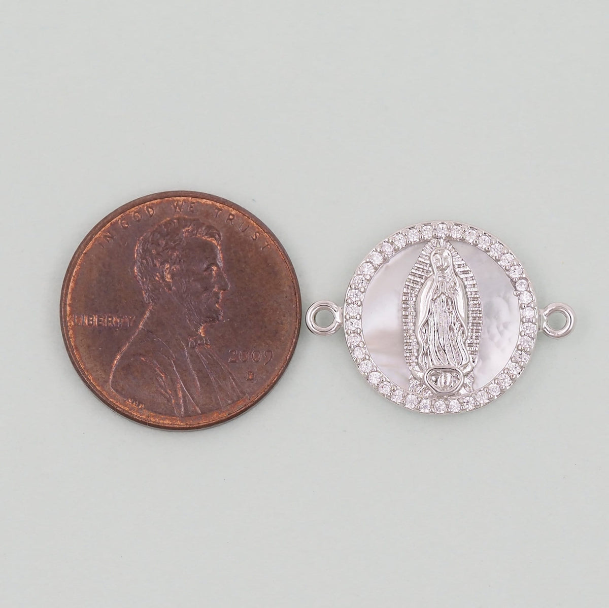 Gold Our Lady of Guadalupe Charms,18K Gold Filled virgin mary Pendant Charm Bracelet Necklace for DIY Jewelry Making Supply