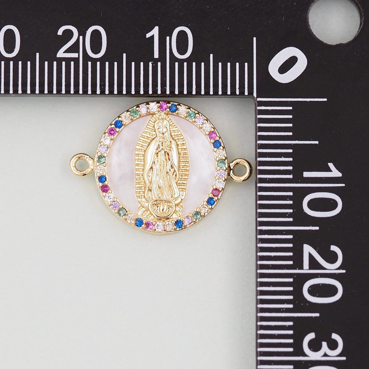 Gold Our Lady of Guadalupe Charms,18K Gold Filled virgin mary Pendant Charm Bracelet Necklace for DIY Jewelry Making Supply