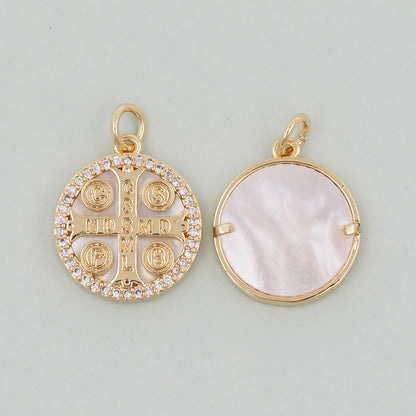 Gold religion Charms,18K Gold Filled religion Pendant,Cross Charm Bracelet Necklace for DIY Jewelry Making Supply