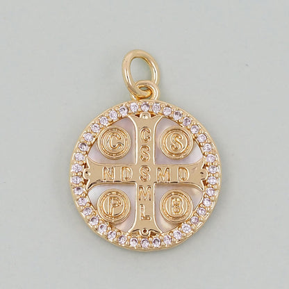 Gold religion Charms,18K Gold Filled religion Pendant,Cross Charm Bracelet Necklace for DIY Jewelry Making Supply