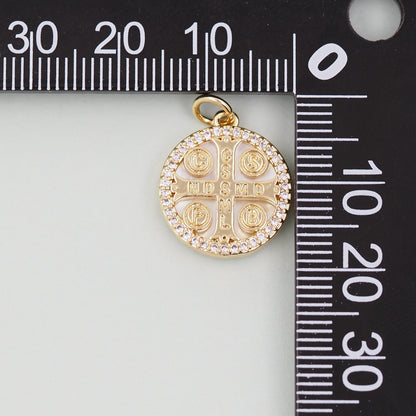 Gold religion Charms,18K Gold Filled religion Pendant,Cross Charm Bracelet Necklace for DIY Jewelry Making Supply