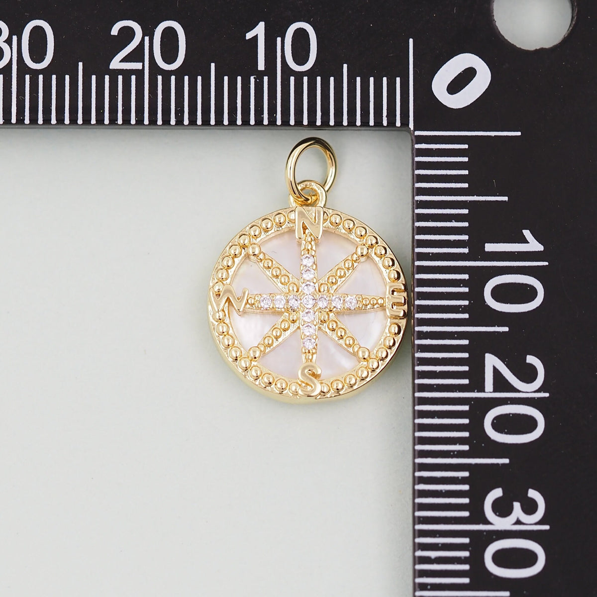 Gold Compass Charms,18K Gold Filled Starburst Pendant,North Star Charm Bracelet Necklace for DIY Jewelry Making Supply