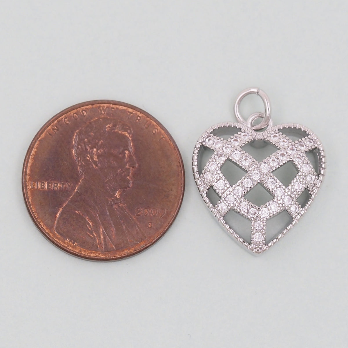 18K Gold Filled Heart Charm Pendant for Jewelry Making