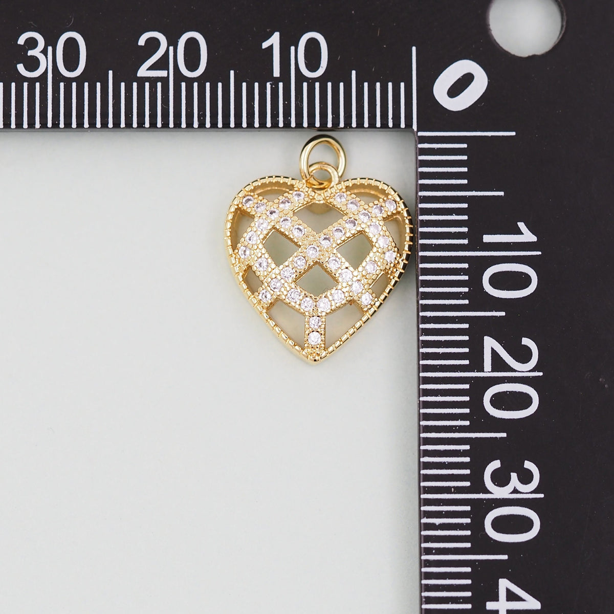 Gold Heart Charms,18K Gold Filled Heart Pendant,Heart Charm Bracelet Necklace for DIY Jewelry Making Supply