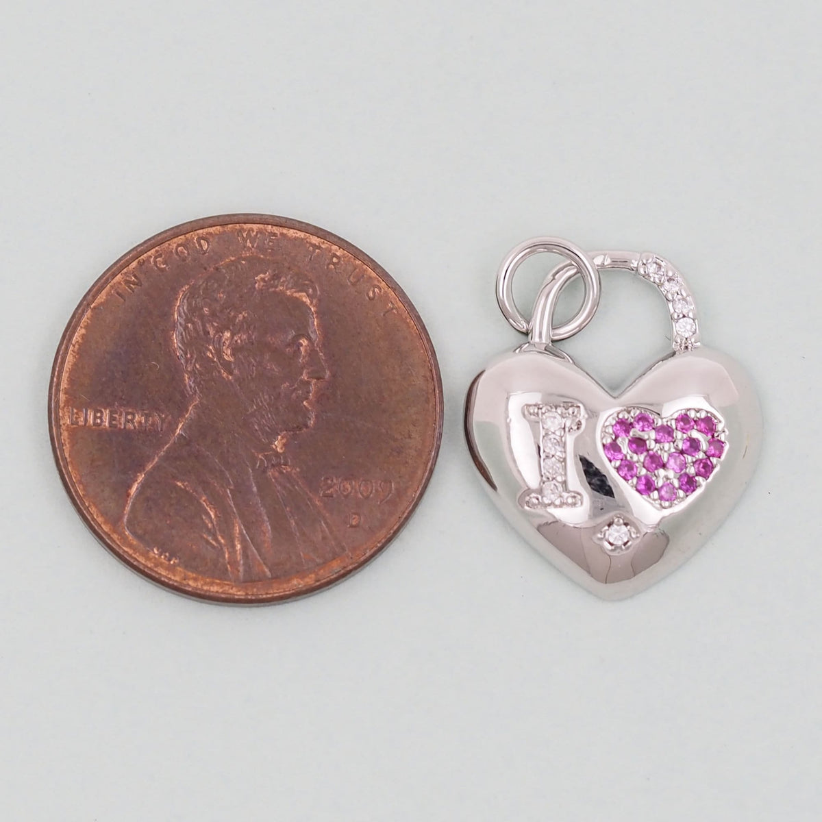 Gold Heart Charms,18K Gold Filled Heart Pendant,Heart Charm Bracelet Necklace for DIY Jewelry Making Supply