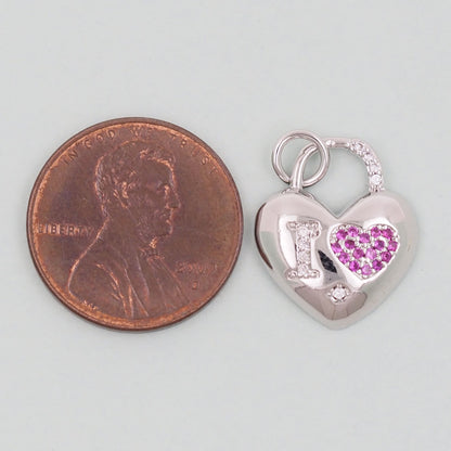 Gold Heart Charms,18K Gold Filled Heart Pendant,Heart Charm Bracelet Necklace for DIY Jewelry Making Supply