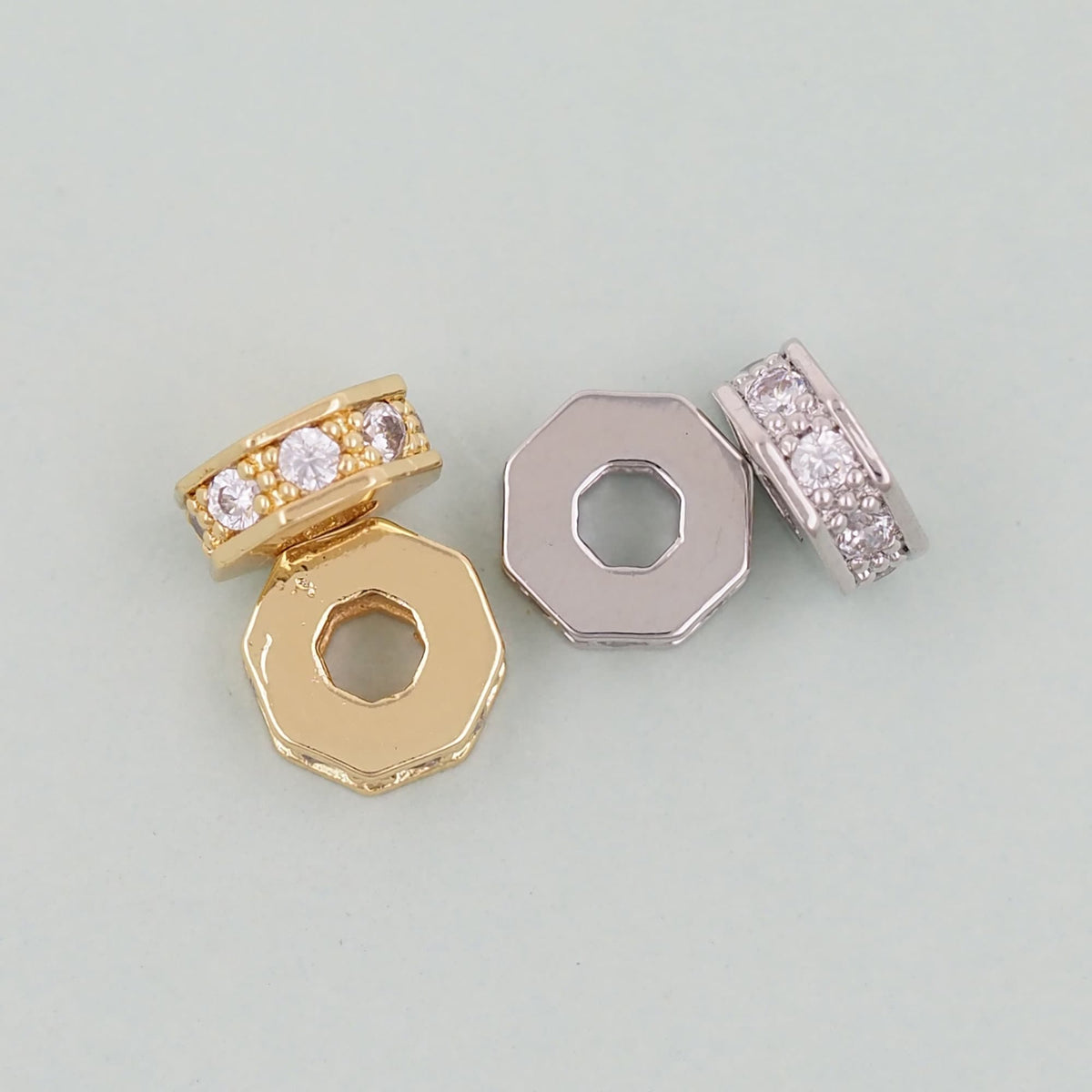 18K Gold Filled Spacer Beads 6 mm for Jewelry Making