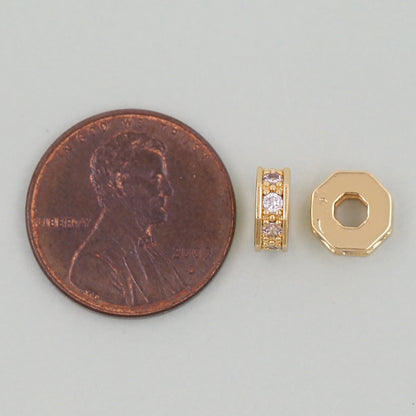 18K Gold Filled Spacer Beads 6 mm for Jewelry Making