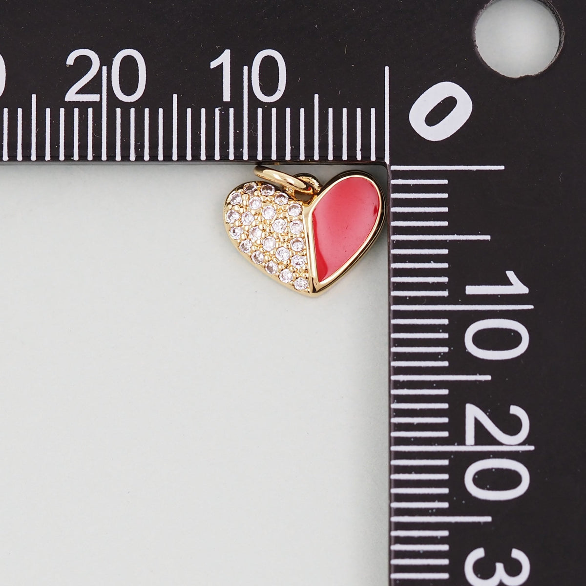 Gold Heart Charms,18K Gold Filled Enamel Heart Pendant,Heart Charm Bracelet Necklace for DIY Jewelry Making Supply