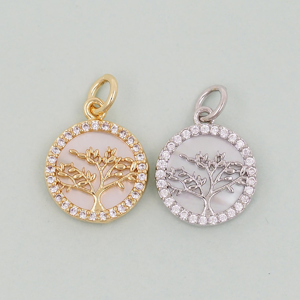 Gold tree of Life Charms,18K Gold Filled tree of Life Pendant,Silver tree of Life Charm Bracelet Necklace for DIY Jewelry Mak