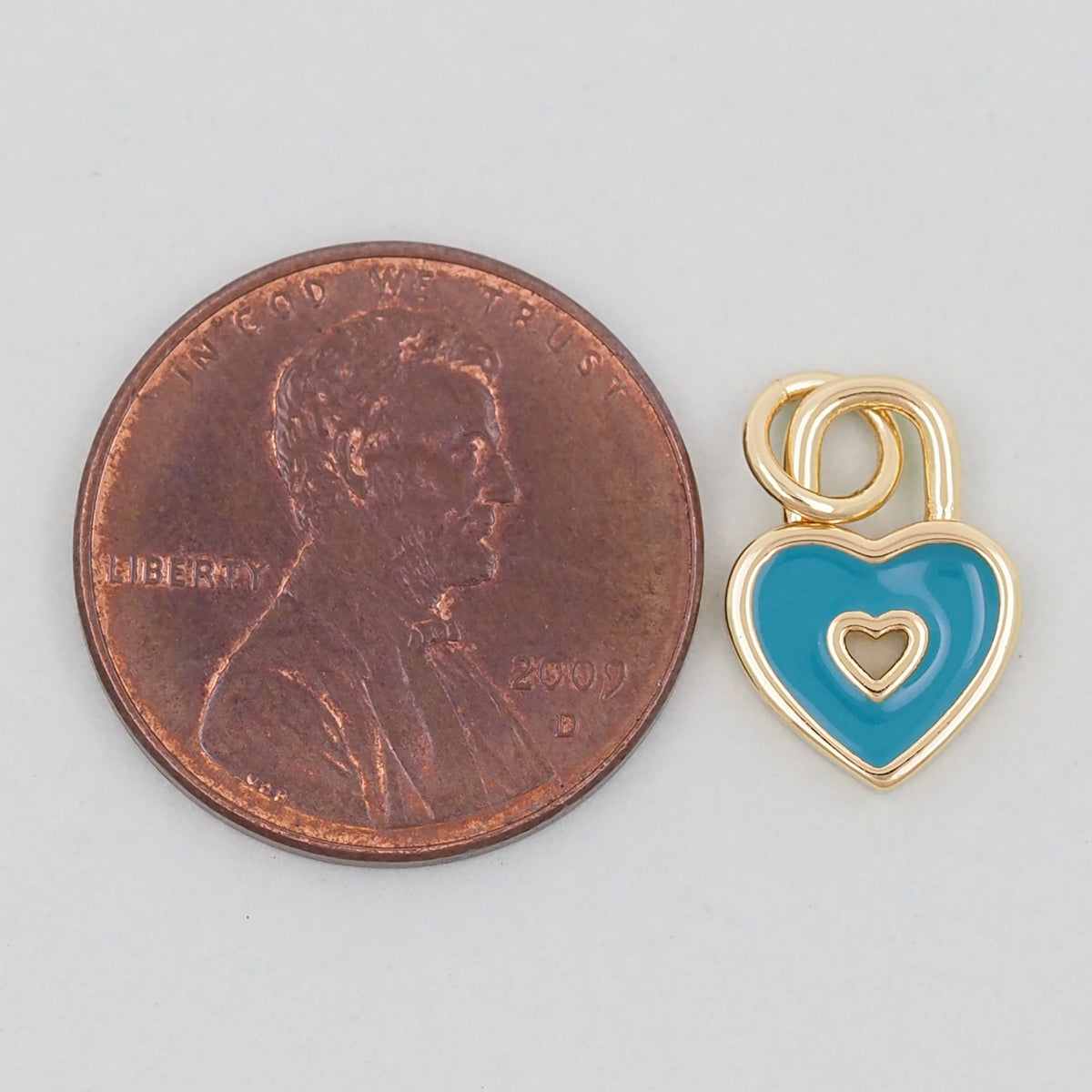Gold Heart Charms,18K Gold Filled Enamel Heart Pendant,Heart Charm Bracelet Necklace for DIY Jewelry Making Supply