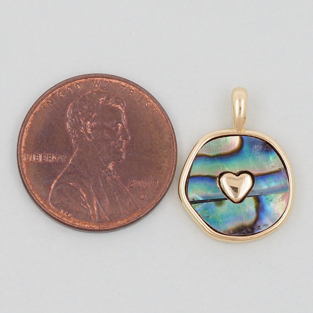 Gold Heart Charms,18K Gold Filled Heart Pendant,Heart Charm Bracelet Necklace for DIY Jewelry Making Supply