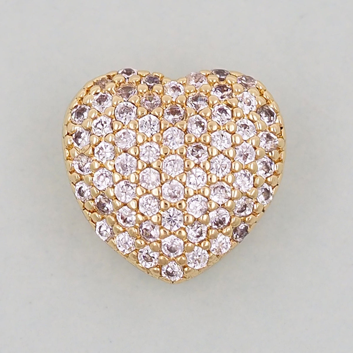 Gold Heart Charms,18K Gold Filled Heart Pendant,Heart Charm Bracelet Necklace for DIY Jewelry Making Supply