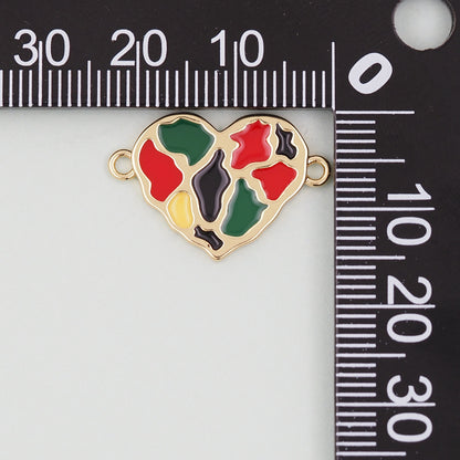 18K Gold Filled Heart Charm Pendant for Jewelry Making