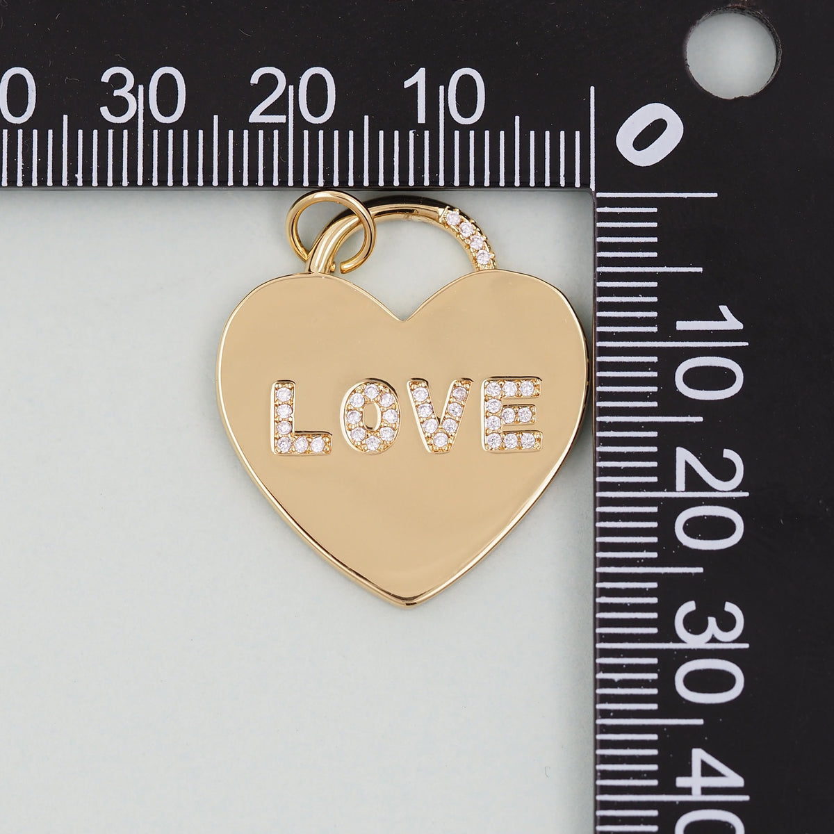 Gold Heart Charms,18K Gold Filled Heart Pendant,Heart Love Charm Bracelet Necklace for DIY Jewelry Making Supply