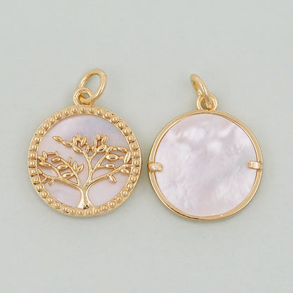 Gold tree of Life Charms,18K Gold Filled tree of Life Pendant,Silver tree of Life Charm Bracelet Necklace for DIY Jewelry Mak