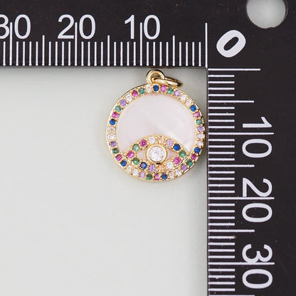 Gold Evil Eye Charms,18K Gold Filled Evil Eye Pendant,Evil Eye Charm Bracelet Necklace for DIY Jewelry Making Supply