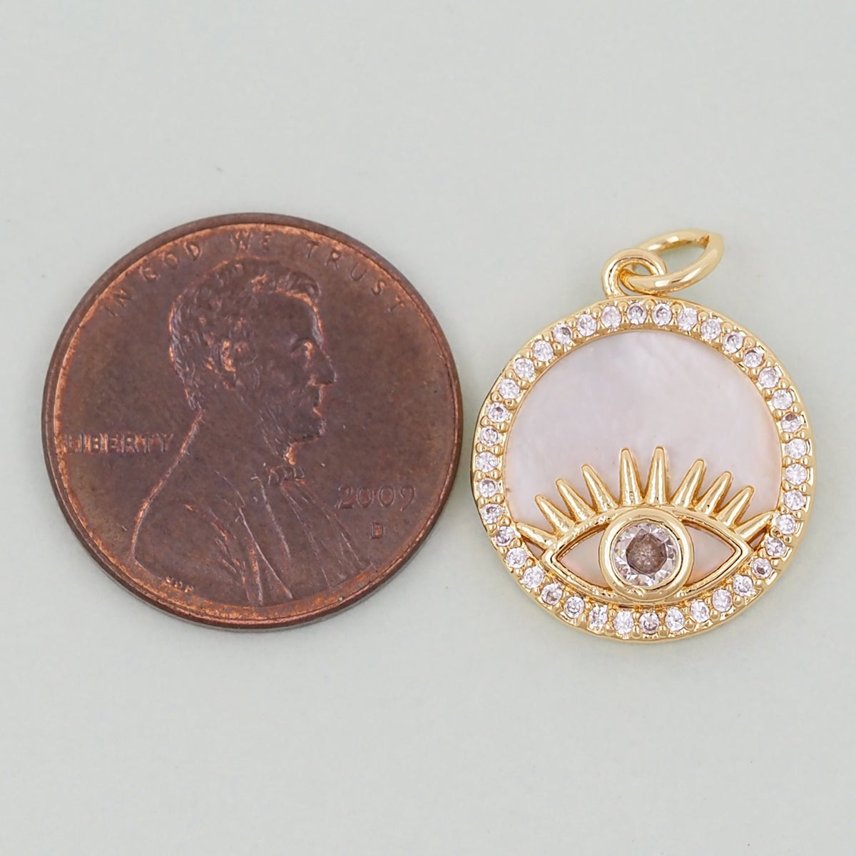 Gold Evil Eye Charms,18K Gold Filled Evil Eye Pendant,Evil Eye Charm Bracelet Necklace for DIY Jewelry Making Supply