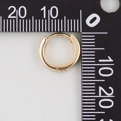 18K Gold Filled Cross Huggie Hoop Earrings for Jewelry Making