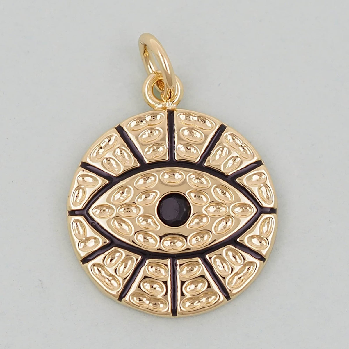 Gold Evil Eye Charms,18K Gold Filled Evil Eye Pendant,Evil Eye Charm Bracelet Necklace for DIY Jewelry Making Supply