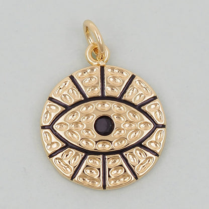 Gold Evil Eye Charms,18K Gold Filled Evil Eye Pendant,Evil Eye Charm Bracelet Necklace for DIY Jewelry Making Supply