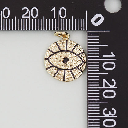 Gold Evil Eye Charms,18K Gold Filled Evil Eye Pendant,Evil Eye Charm Bracelet Necklace for DIY Jewelry Making Supply