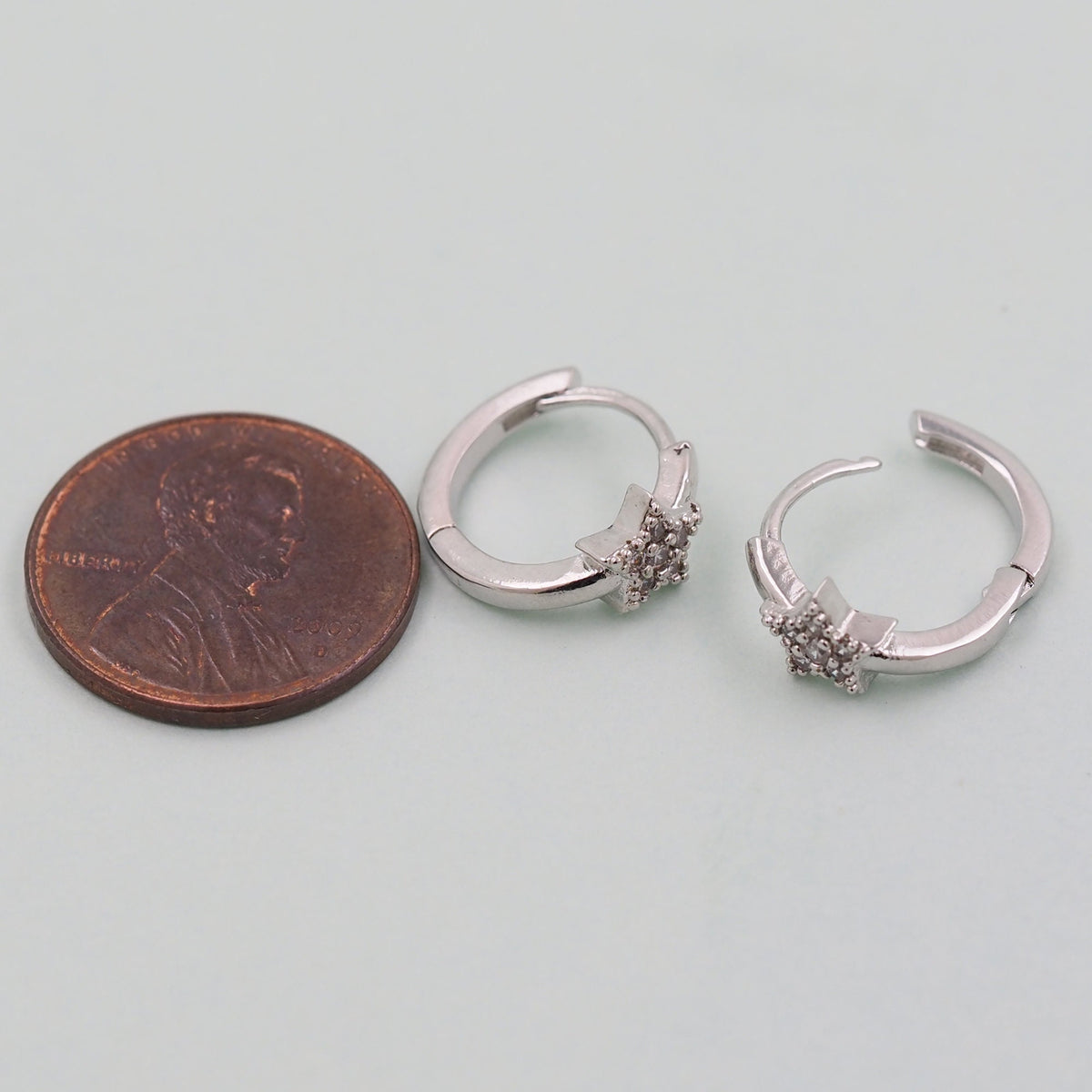 18K Gold Filled Star Huggie Hoop Earrings for Jewelry Making