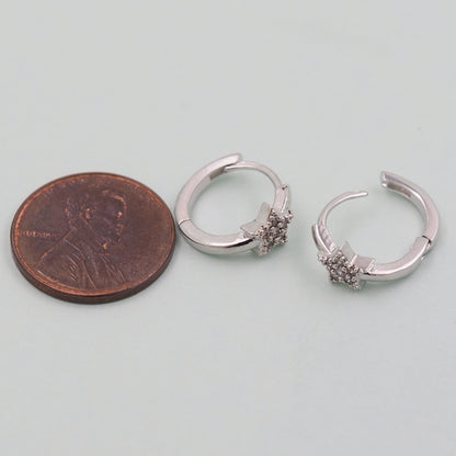 18K Gold Filled Star Huggie Hoop Earrings for Jewelry Making