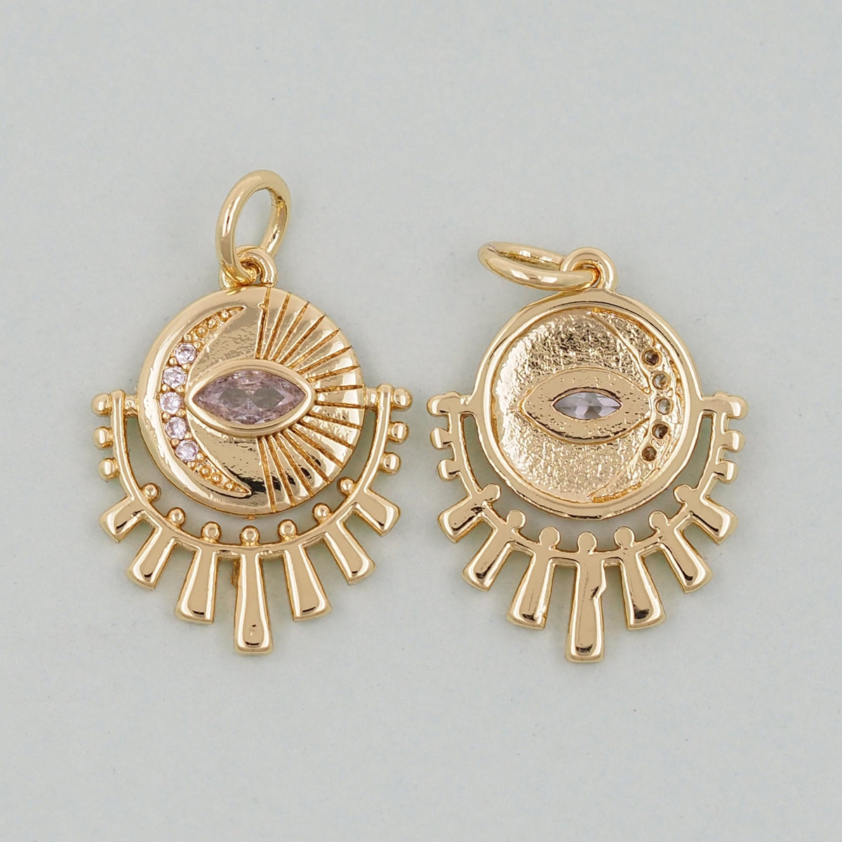 Gold Evil Eye Charms,18K Gold Filled Evil Eye Pendant,Evil Eye Charm Bracelet Necklace for DIY Jewelry Making Supply