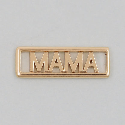 Gold Mama Charms,18K Gold Filled Mama Pendant,Mama Charm Bracelet Necklace for DIY Jewelry Making Supply
