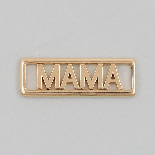 Gold Mama Charms,18K Gold Filled Mama Pendant,Mama Charm Bracelet Necklace for DIY Jewelry Making Supply