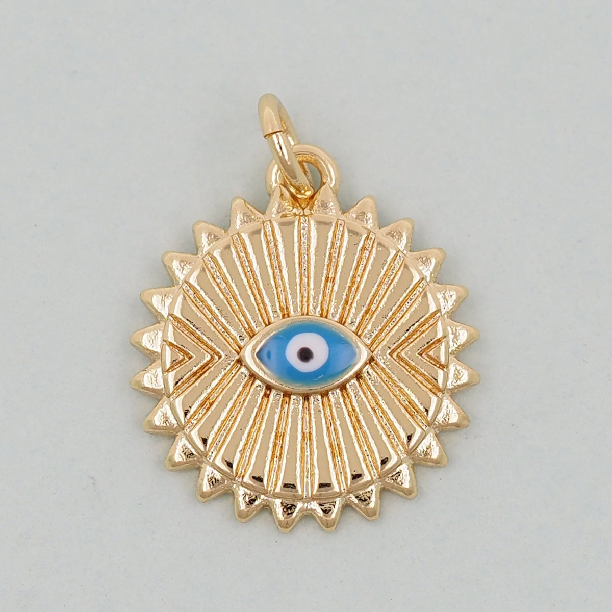 Gold Evil Eye Charms,18K Gold Filled Evil Eye Pendant,Evil Eye Charm Bracelet Necklace for DIY Jewelry Making Supply