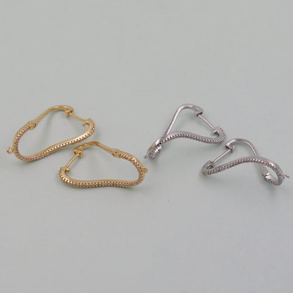 1pair 18K Gold Filled thin twist Hoops Earrings,Gold Earrings,Dainty Hoops Huggie,Gold Huggies Hoop Earrings