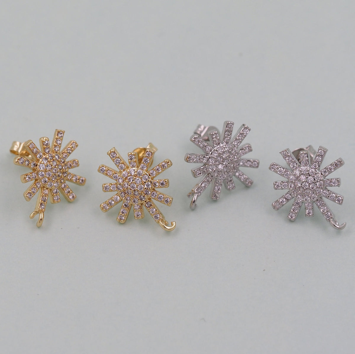 18K Gold Filled Sun Charm Pendant for Jewelry Making