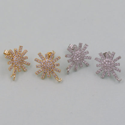 18K Gold Filled Sun Charm Pendant for Jewelry Making