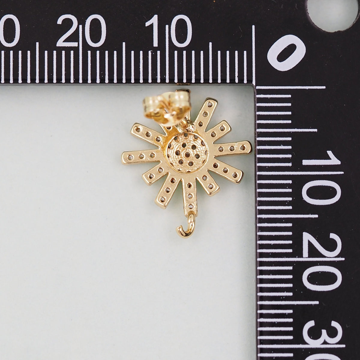 18K Gold Filled Sun Charm Pendant for Jewelry Making