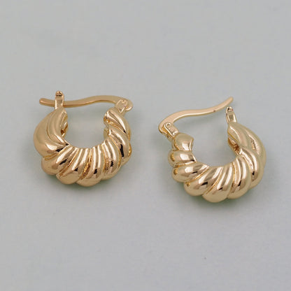 1pair 18K Gold Filled croissant Hoops Earrings,Gold Earrings,Dainty Hoops Huggie,Gold Huggies Hoop Earrings