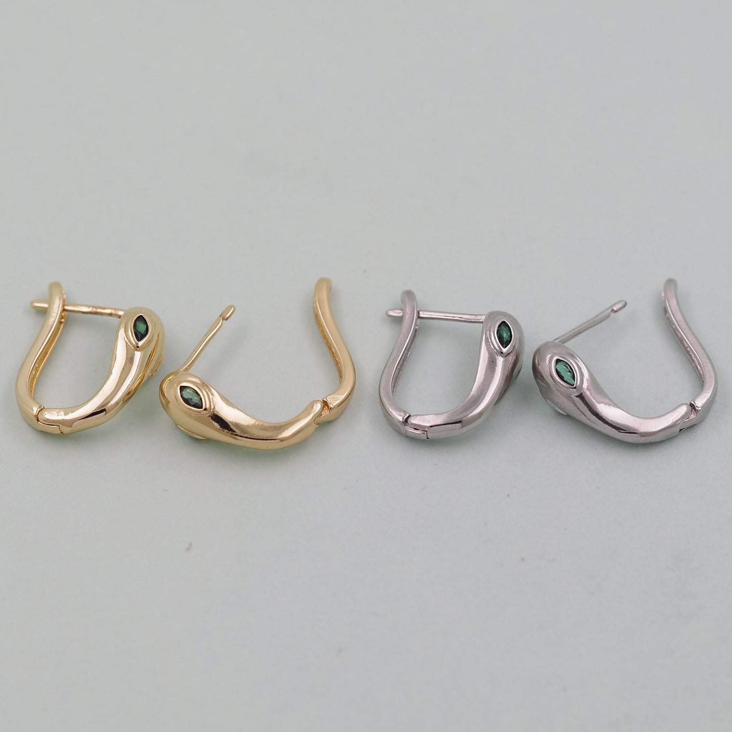 1pair 18K Gold Filled Snake Hoops Earrings,Gold Earrings,Dainty Hoops Huggie,Gold Huggies Hoop Earrings