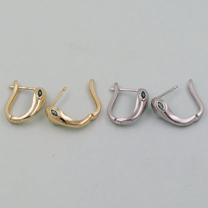 1pair 18K Gold Filled Snake Hoops Earrings,Gold Earrings,Dainty Hoops Huggie,Gold Huggies Hoop Earrings