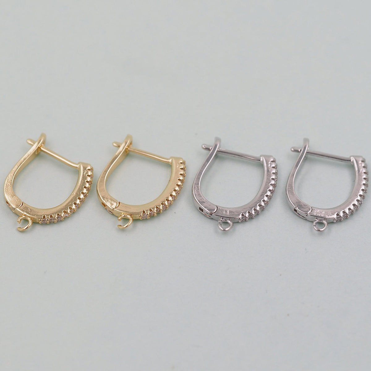 1pair 18K Gold Filled Hoops earring components,Gold Earrings,Dainty Hoops Huggie,Gold Huggies Hoop Earrings