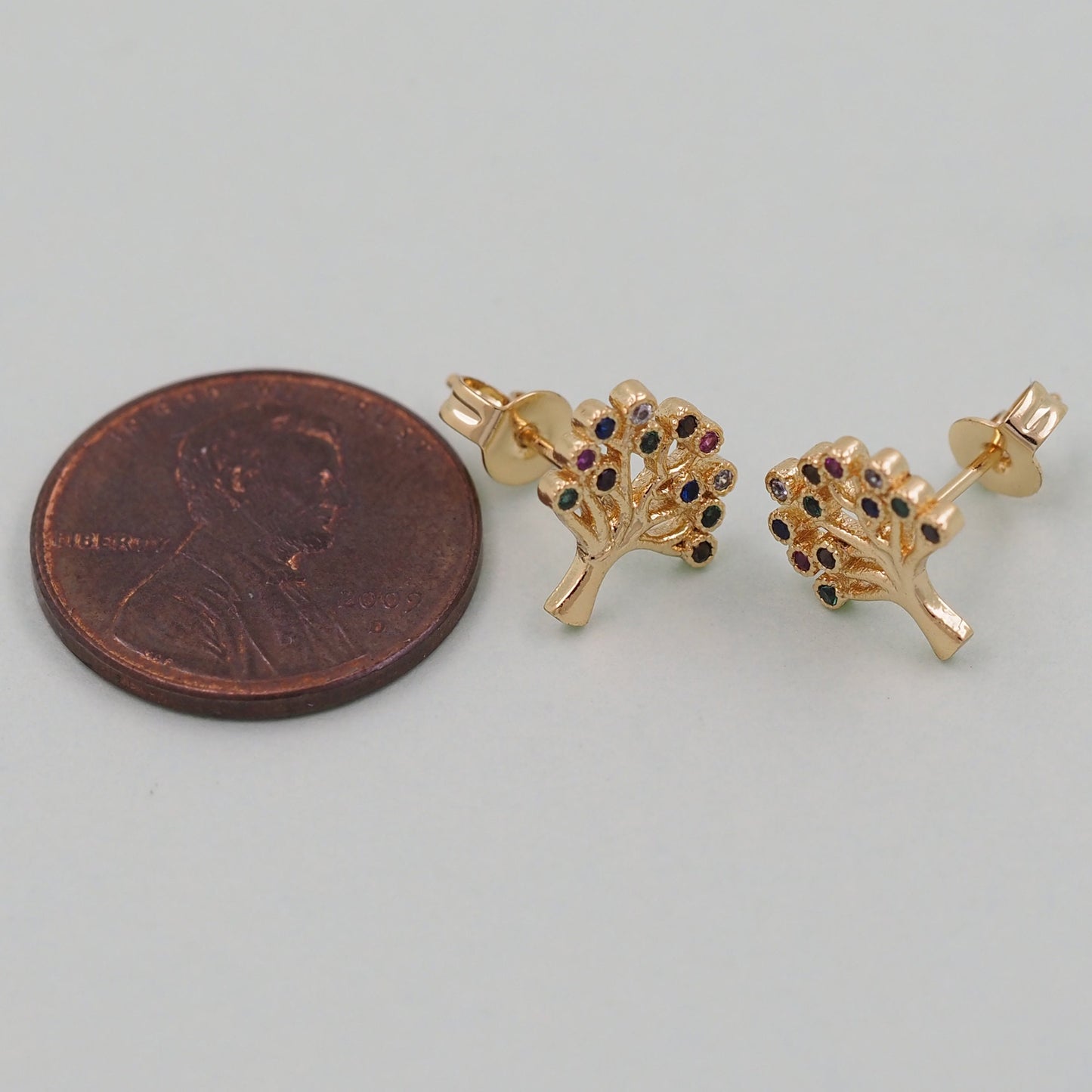 1pair 18K Gold Filled life Treer Earrings,Gold Earrings,Dainty  Earrings