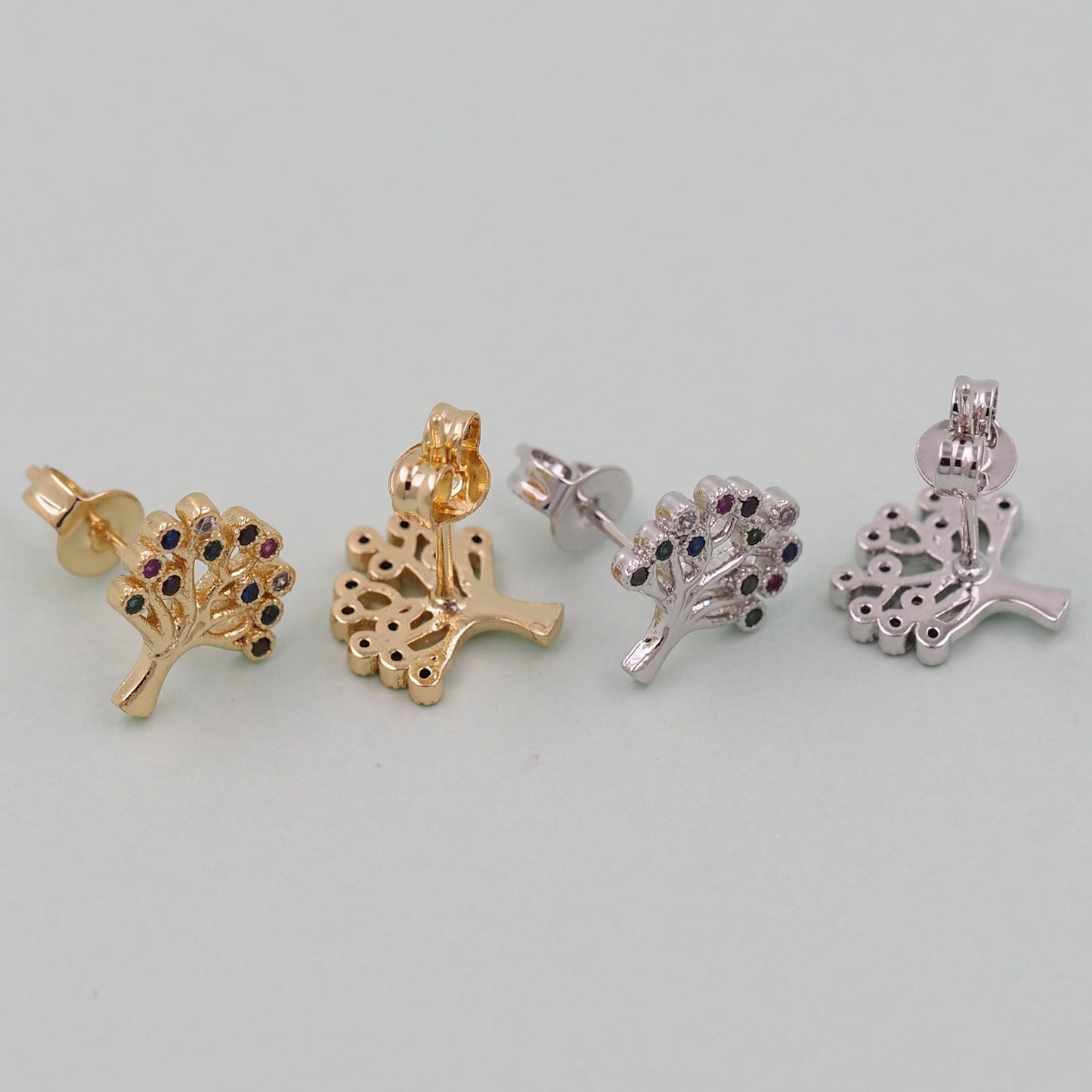 1pair 18K Gold Filled life Treer Earrings,Gold Earrings,Dainty  Earrings